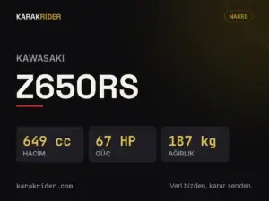 Kawasaki Z650RS teknik veri kartı — hacim, güç, ağırlık | KARAKRİDER