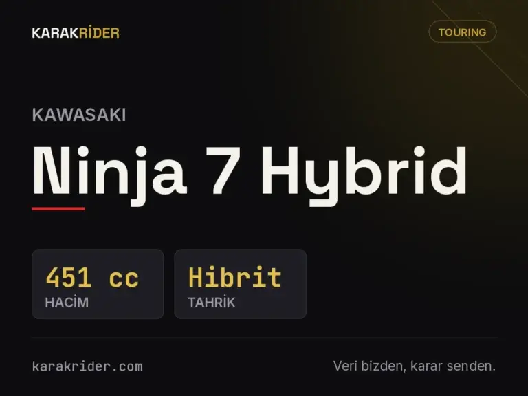 Kawasaki Ninja 7 Hybrid teknik veri kartı — hacim, güç, ağırlık | KARAKRİDER