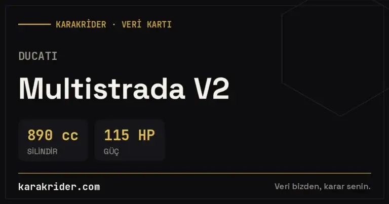 Ducati Multistrada V2 teknik veri kartı — silindir, güç, tüketim | KARAKRİDER
